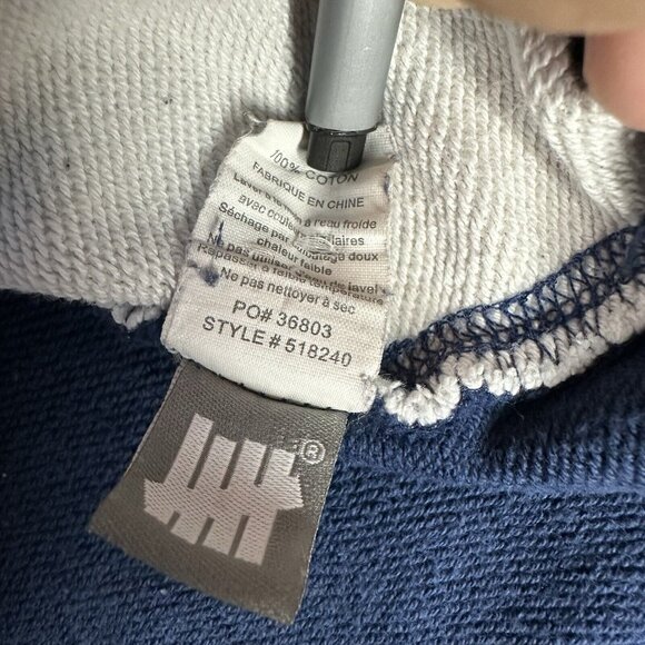 Undefeated Icon Logo Hoodie Sweatshirt Size M Colorblock UNDFTD Blue White - Picture 8 of 10
